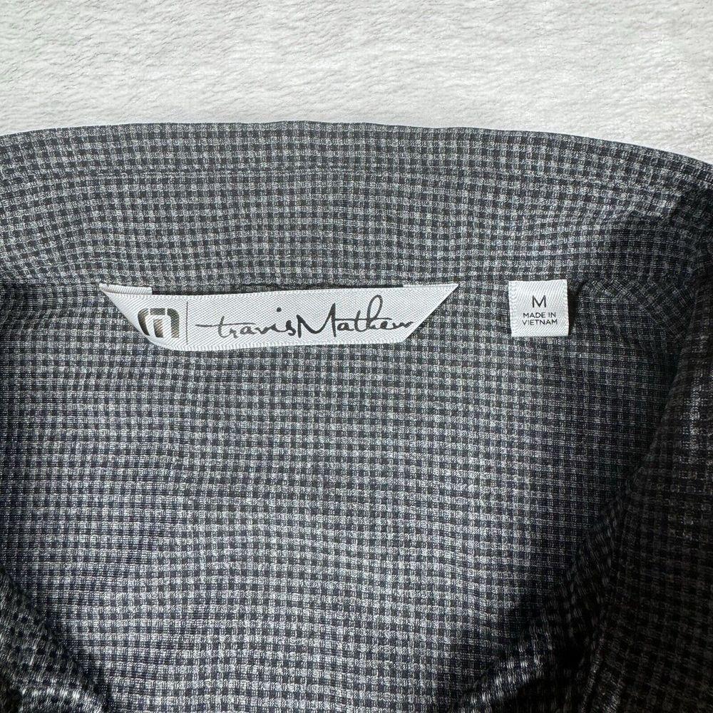 Travis Mathew Button Up Shirt Men Medium Long‎ Sleeve Polyester Blend Golf TPC - Picture 2 of 12